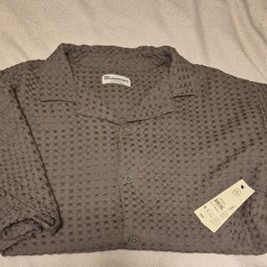 Gray Textured Men's Shirt